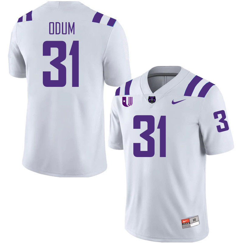 Central Arkansas Bears #31 George Odum College Football Jerseys,Uniforms Stitched-White